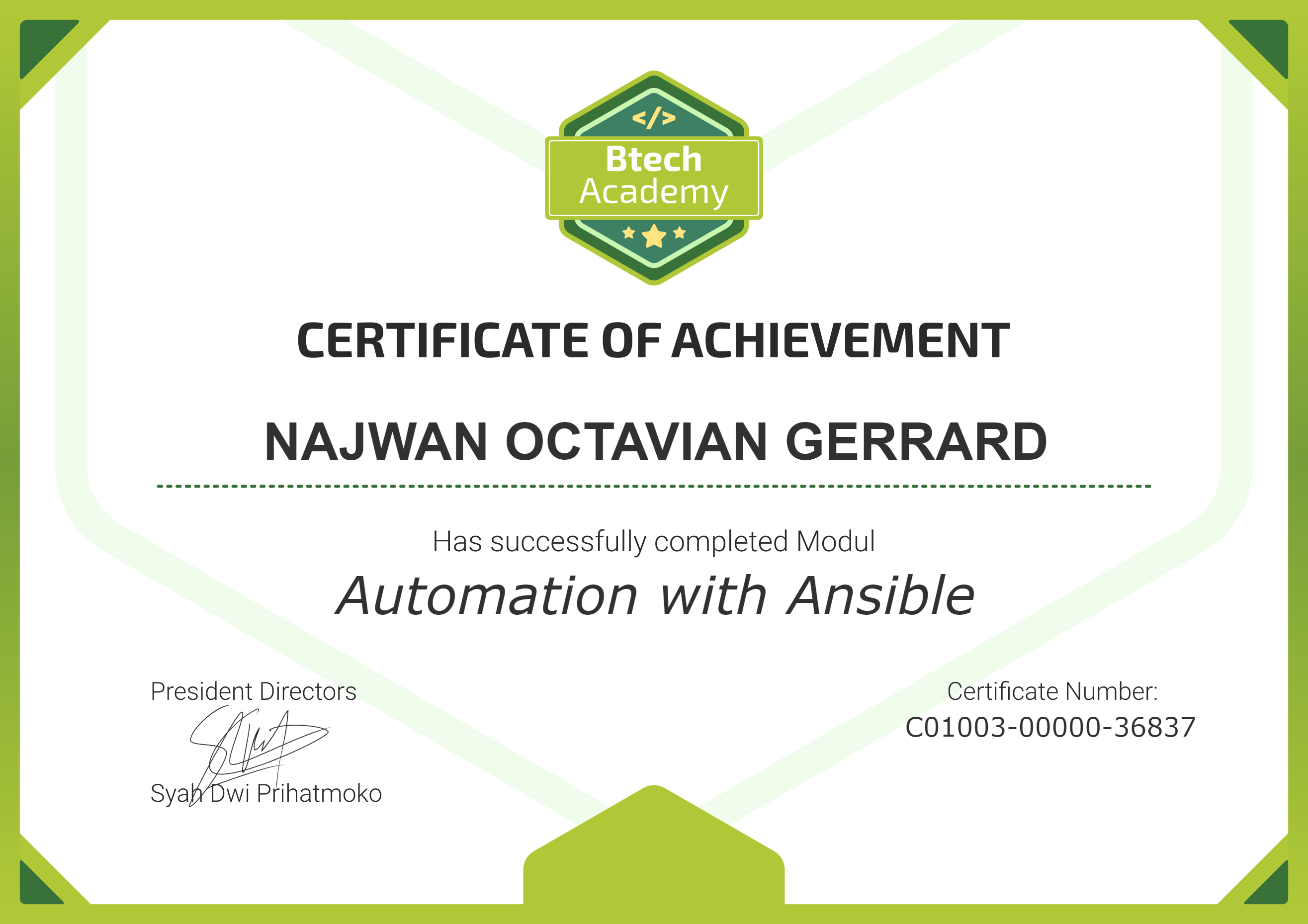 Certificate Linux Fundamental Adinusa